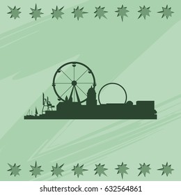 City silhouette icon.