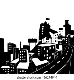 city silhouette - illustration