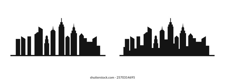 City silhouette. City landscape. modern cityscape skyline, modern buidling. Vector illustration