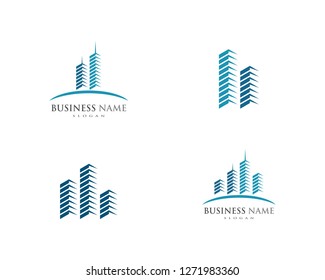 city silhouette logo vector template