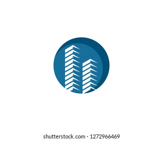city silhouette logo vector template