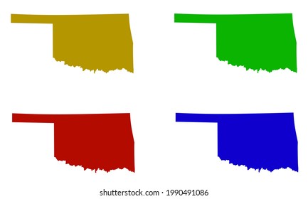 city ​​map silhouette Oklahoma City in the United States