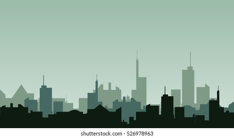 city  silhouette panorama vector illustration