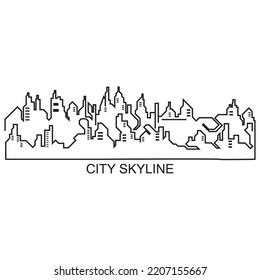 City silhouette skyline illustration design. City landscape Panorama building vector