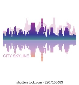 City silhouette skyline illustration design. City landscape Panorama building vector