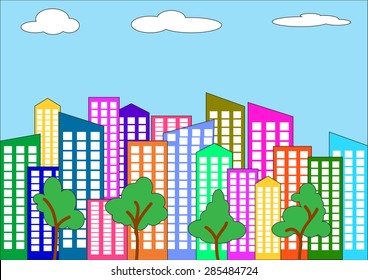 city silhouette vector