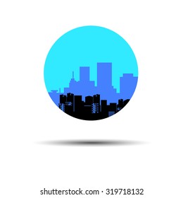 city silhouette vector architecture cityscape abstract illustration downtown