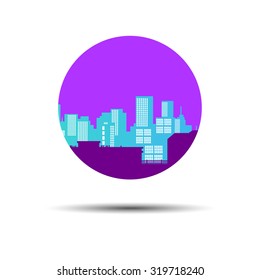 city silhouette vector architecture cityscape abstract illustration downtown