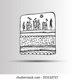 city silhouette vector architecture cityscape abstract illustration downtown