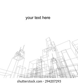 fondo vectorial de silueta de ciudad