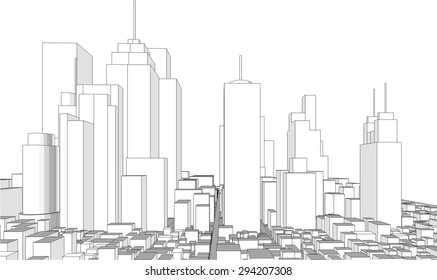 city silhouette vector background