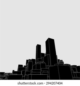 city silhouette vector background