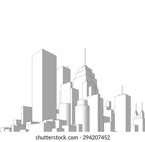 city silhouette vector background