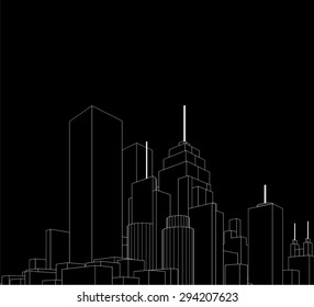 city silhouette vector background