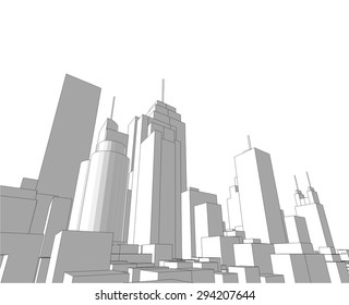 city silhouette vector background