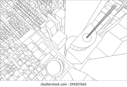 city silhouette vector background