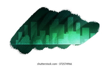 City silhouette vector illustration. 