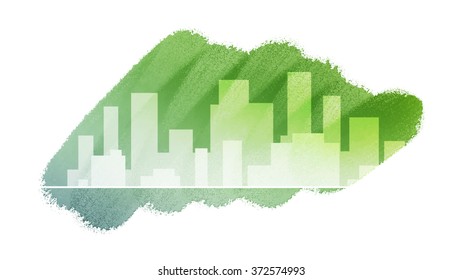 City silhouette vector illustration. 