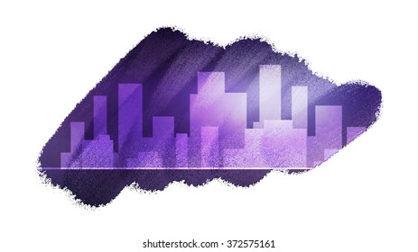 City silhouette vector illustration. 