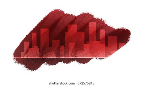City silhouette vector illustration. 