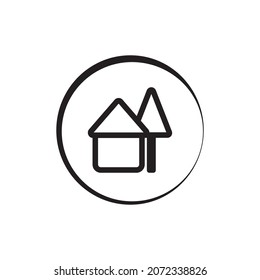 ilustración de vector de silueta de ciudad en diseño plano