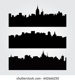 City silhouette Vector set EPS 10
