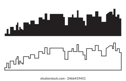 city silhouettes great set vector illustration. EPS 10