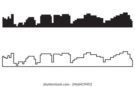 city silhouettes great set vector illustration. EPS 10