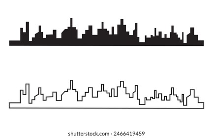 city silhouettes great set vector illustration. EPS 10