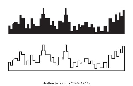 city silhouettes great set vector illustration. EPS 10