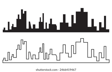 city silhouettes great set vector illustration. EPS 10