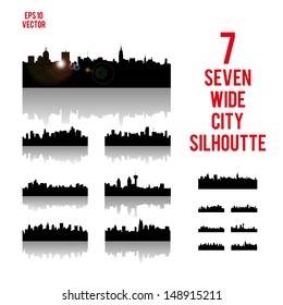 City Silhouettes. High quality vector illustration. Eps10.