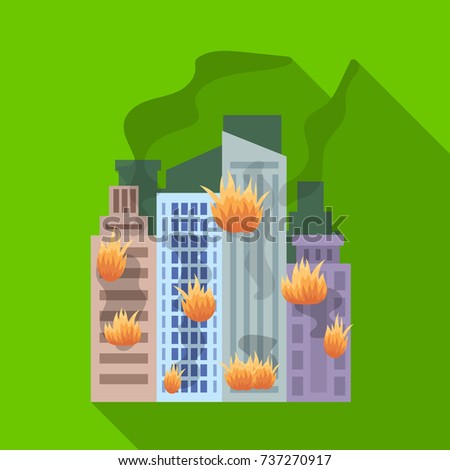 City, single icon in flat style.City, vector symbol stock illustration web.