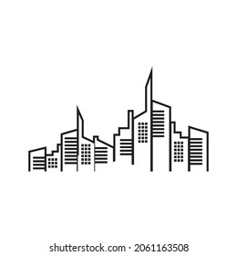 Vektorgrafik-Vektorgrafik-Vorlage für die City-Himmelslinie