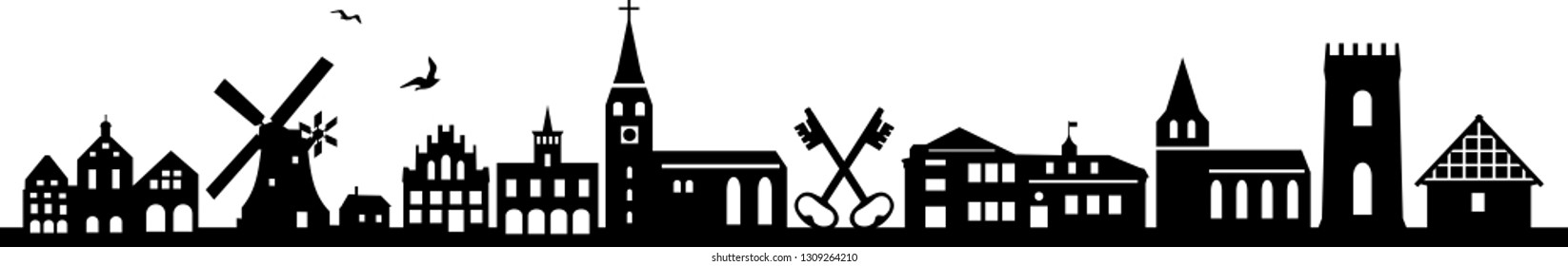 Lübbecke City Skyline