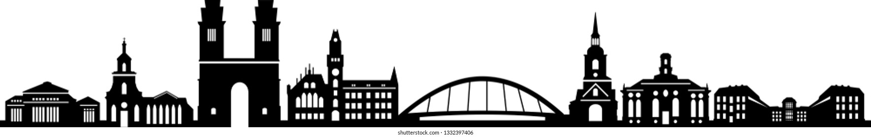 Contour London City Vector Stock Vector (royalty Free) 233824609