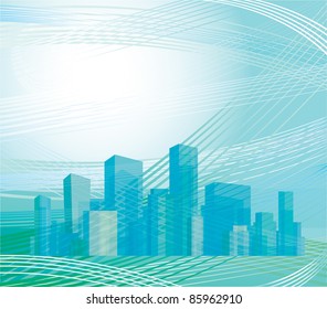 City skyline.