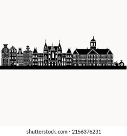 City Skyline of Amsterdam Netherlands