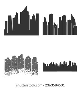 City Skyline animated trailer background vector illustration design