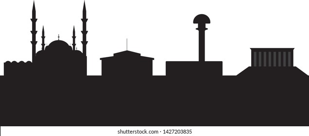 city skyline of Ankara in Turkey
