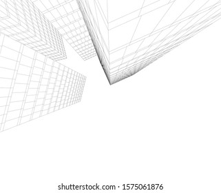 City skyline. Architecture building 3d 