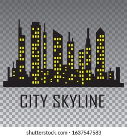 City skyline architecture. Shape of the city