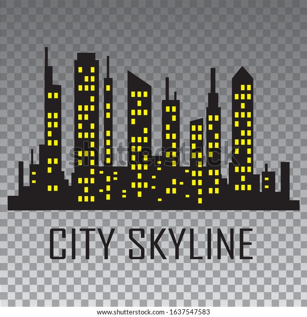 City Skyline Architecture Shape City Stock Vector (Royalty Free ...