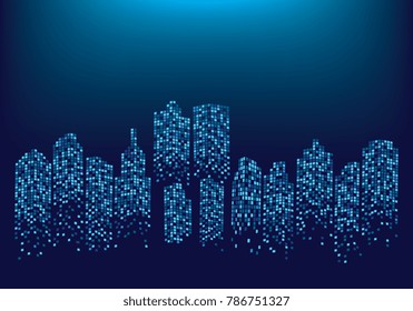 City skyline backgroud illustration