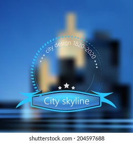 City skyline as background concept