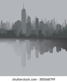 Plano de fundo do horizonte da cidade ilustração decorativa simples