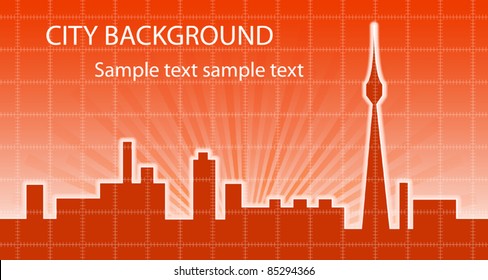 City skyline background. Space for your text. EPS10 vector format