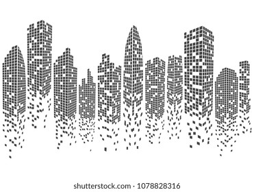 city skyline background vector illustration design