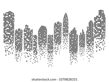 city skyline background vector illustration design