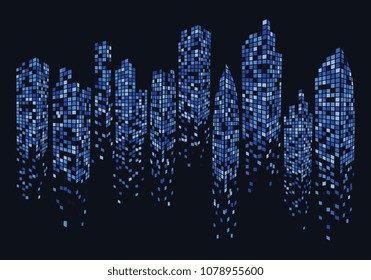 city skyline background vector illustration design